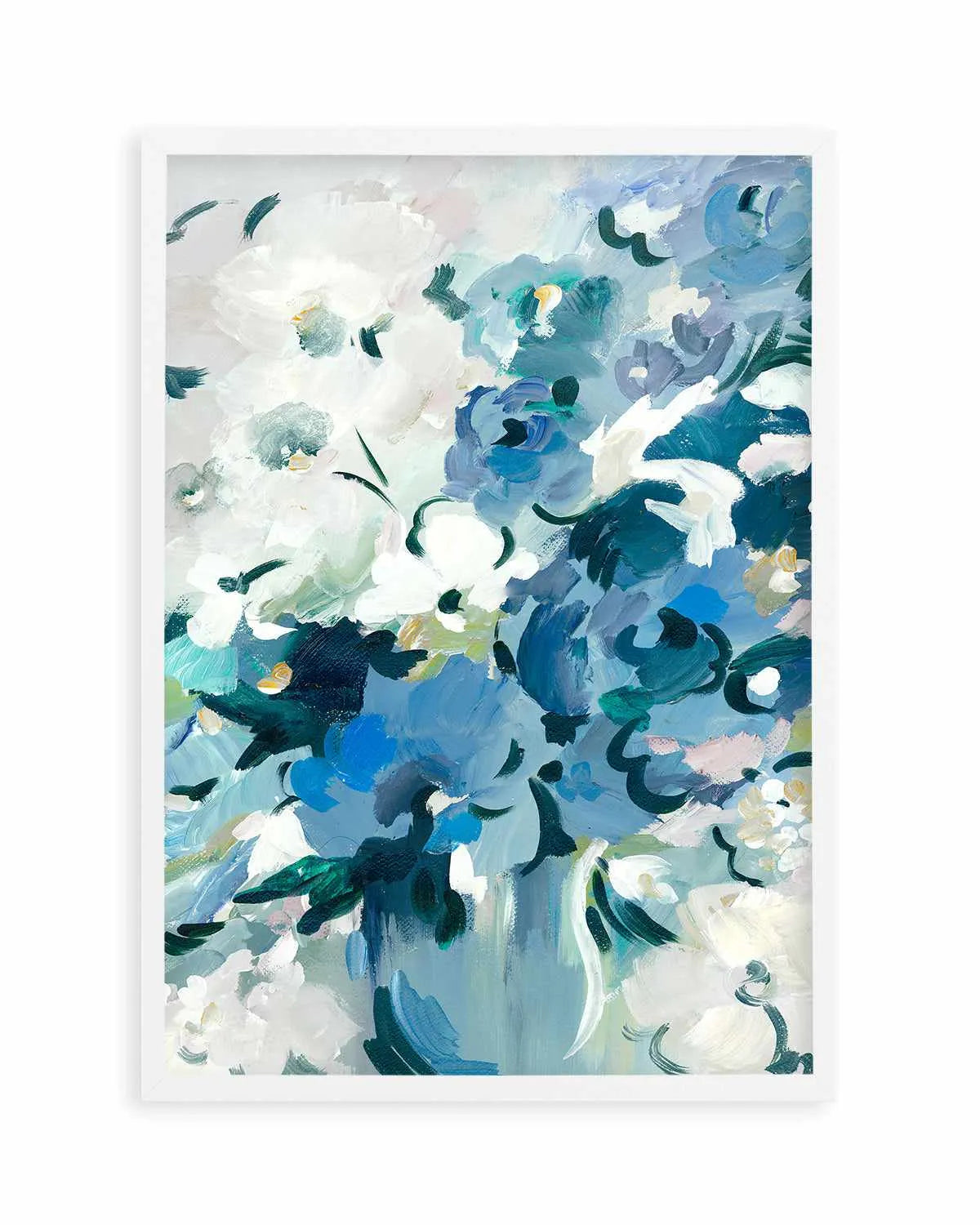 Blue Floral Vase Art Print from Olive et Oriel where you can shop wallpaper and artworks online
