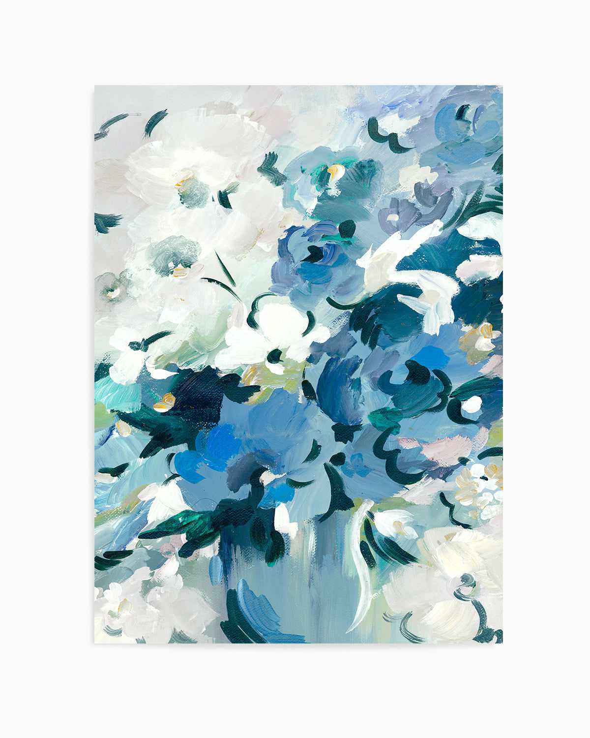 Blue Floral Vase Art Print