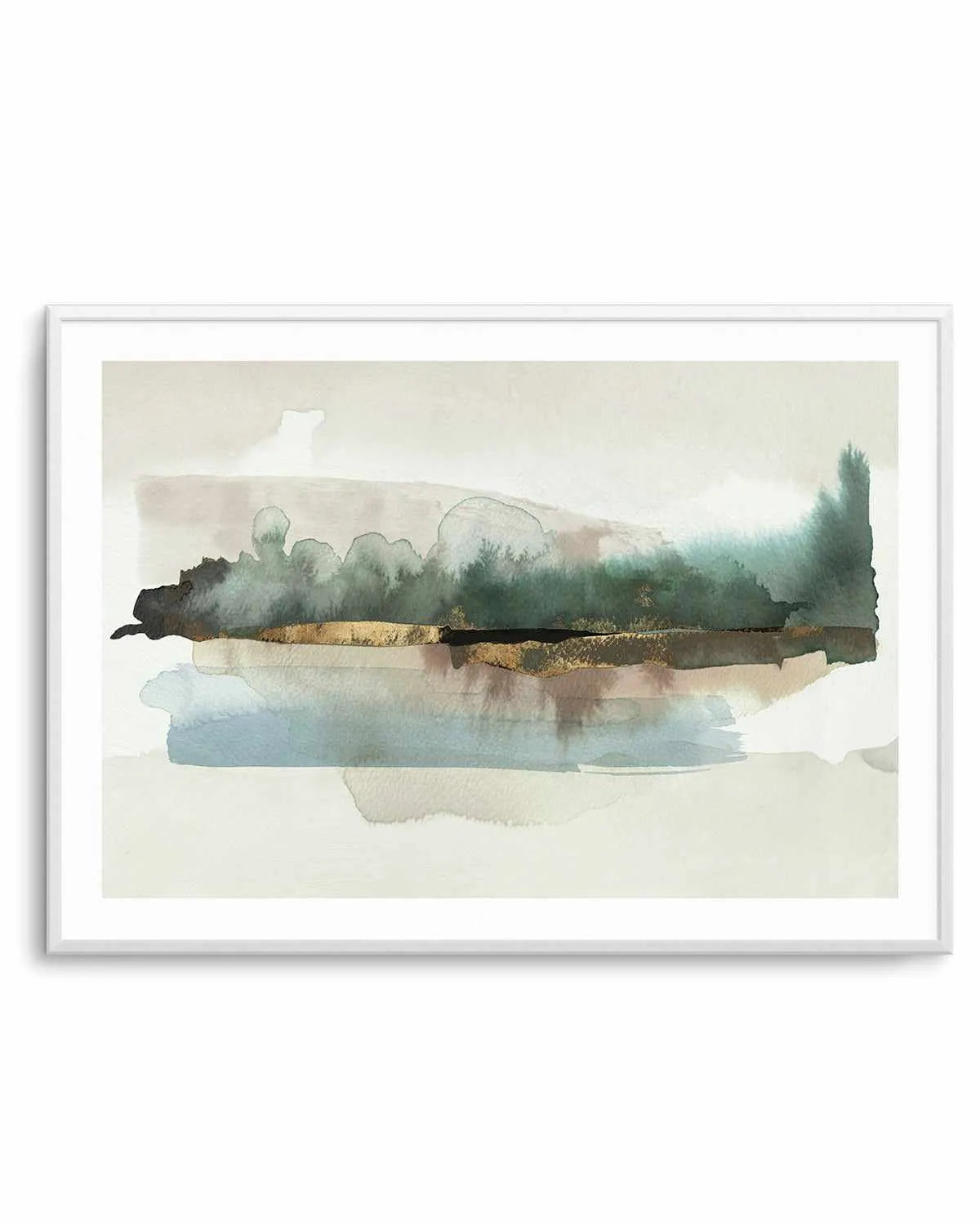 Blue Forest Horizon Art Print from Olive et Oriel where you can shop wallpaper and artworks online