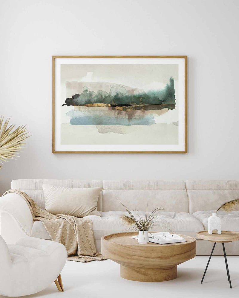 Blue Forest Horizon Art Print