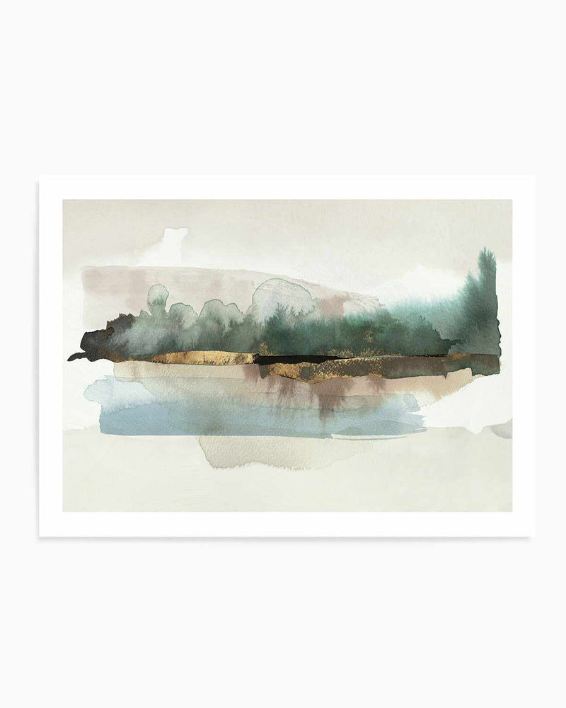 Blue Forest Horizon Art Print