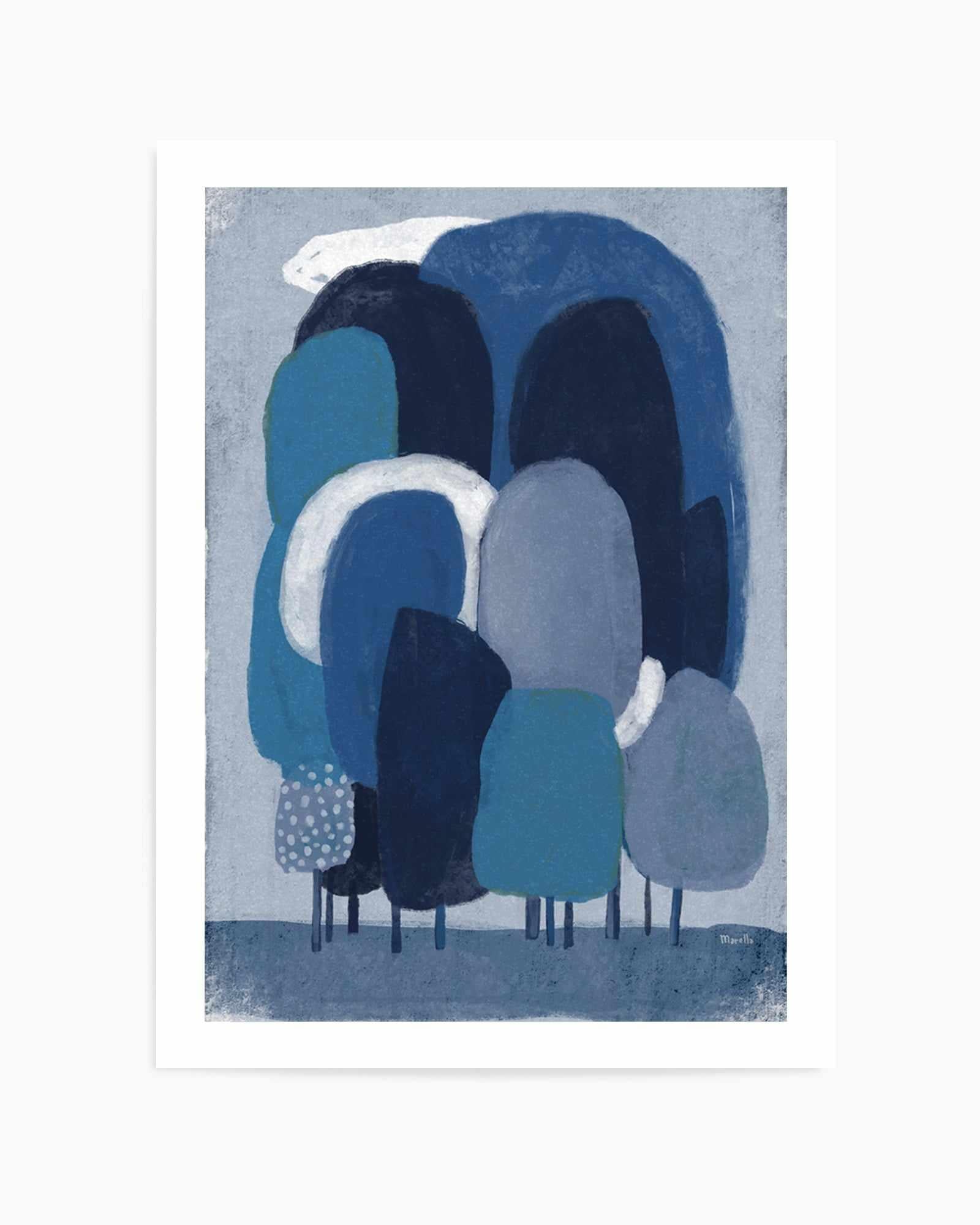 Blue Foresta by Marco Marella | Art Print from Olive et Oriel where you can shop wallpaper and artworks online