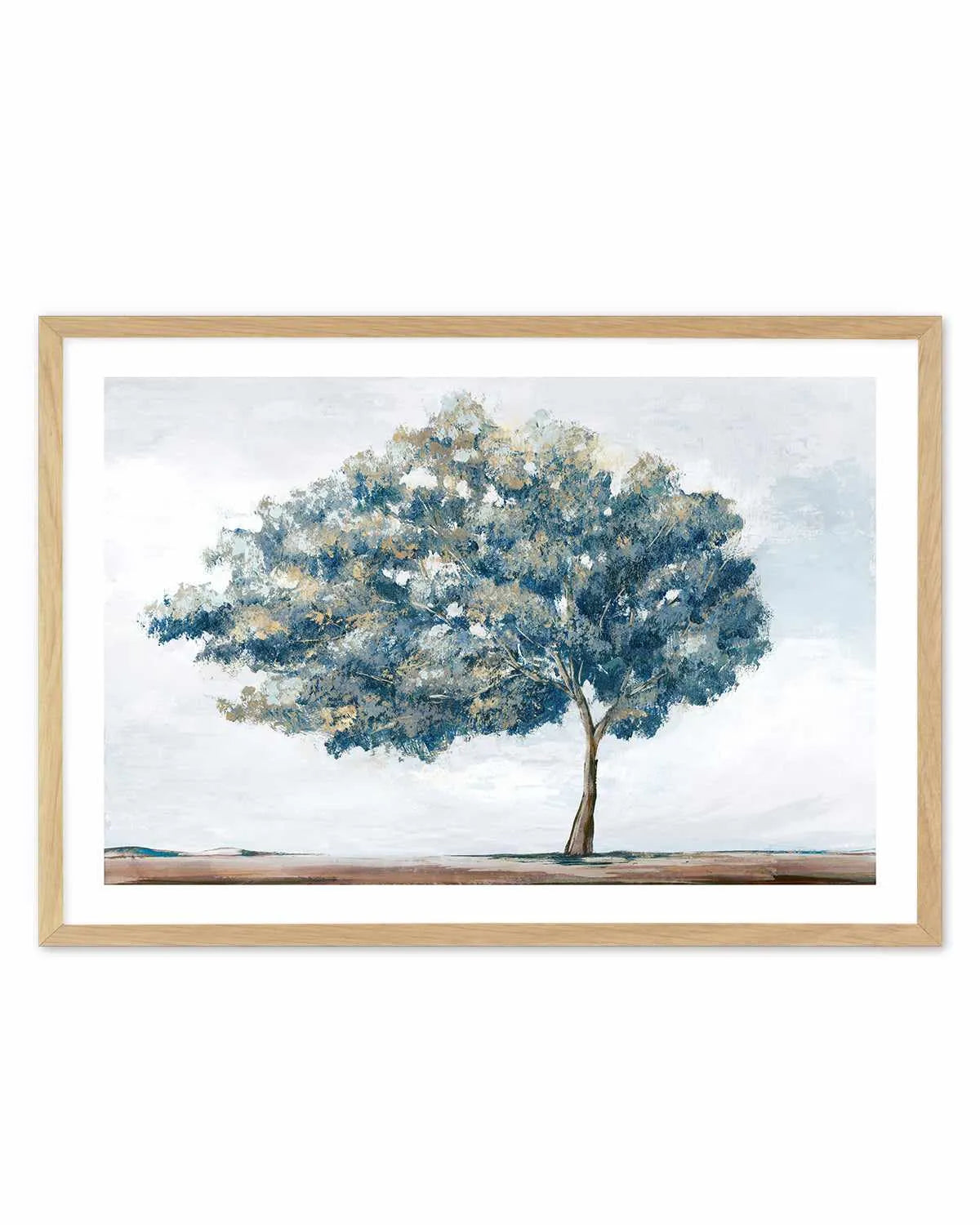 Blue Golden Tree Art Print from Olive et Oriel where you can shop wallpaper and artworks online