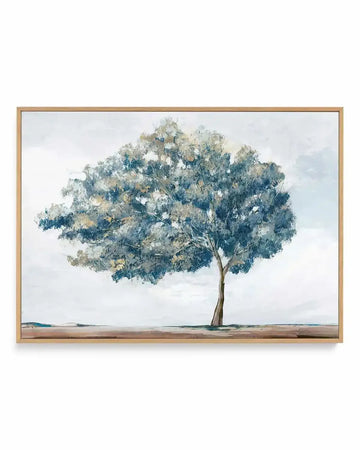 Blue Golden Tree | Framed Canvas Art Print from Olive et Oriel where you can shop wallpaper and artworks online