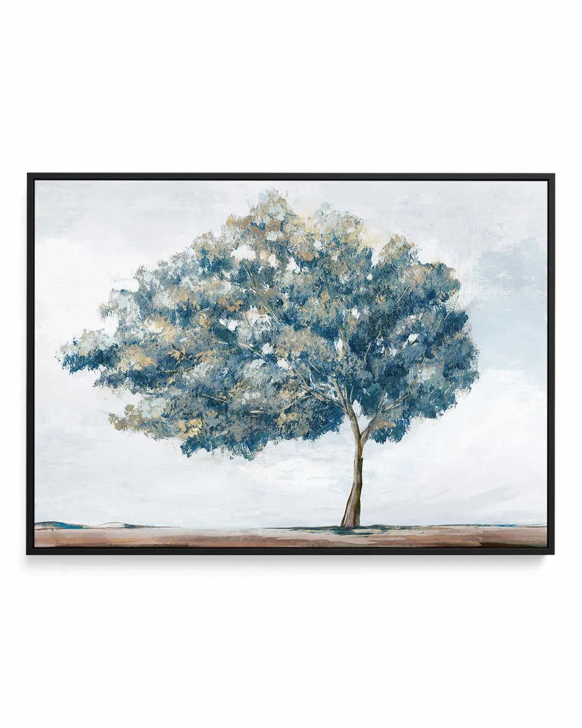 Blue Golden Tree | Framed Canvas Art Print from Olive et Oriel where you can shop wallpaper and artworks online