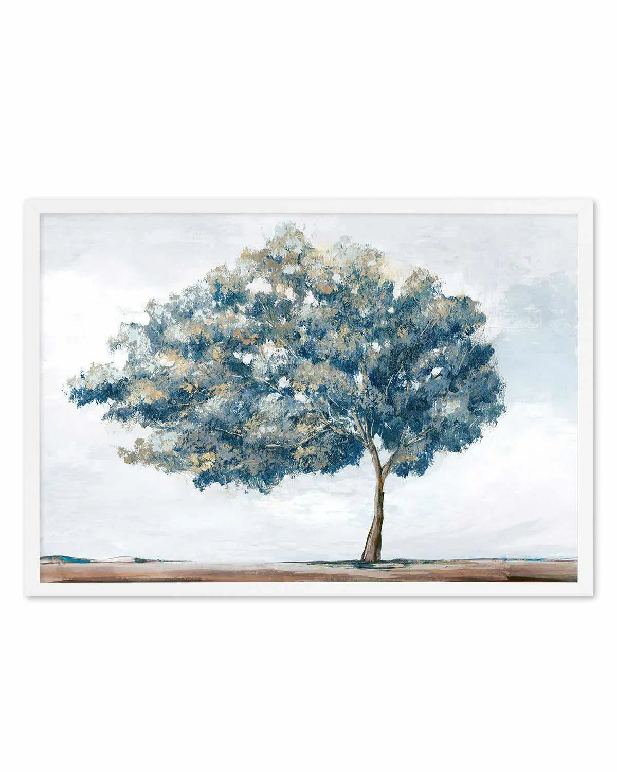 Blue Golden Tree Art Print from Olive et Oriel where you can shop wallpaper and artworks online
