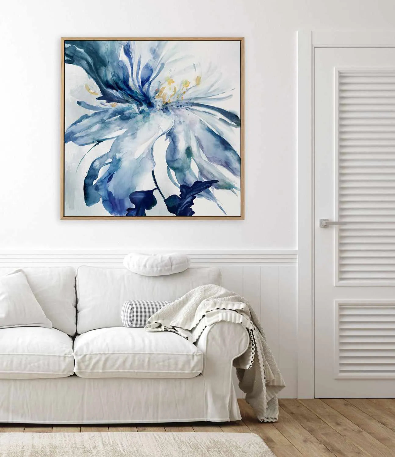 Blue Grande I | Framed Canvas Art Print from Olive et Oriel where you can shop wallpaper and artworks online