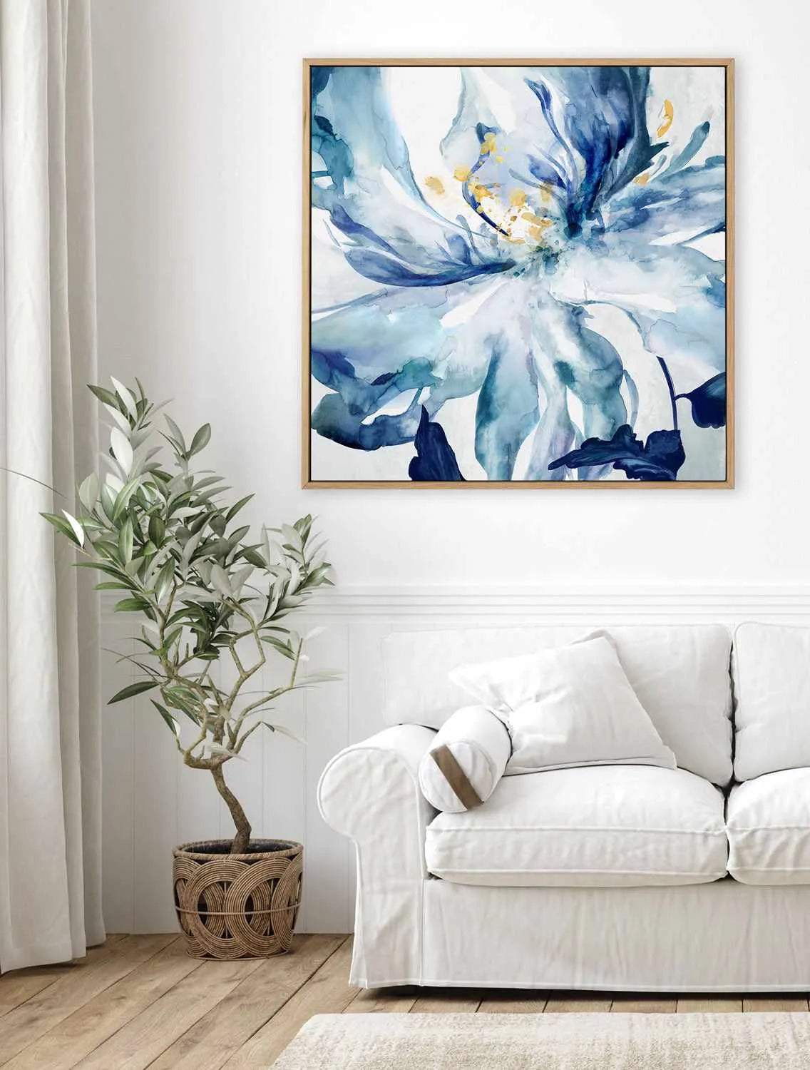 Blue Grande II | Framed Canvas Art Print from Olive et Oriel where you can shop wallpaper and artworks online
