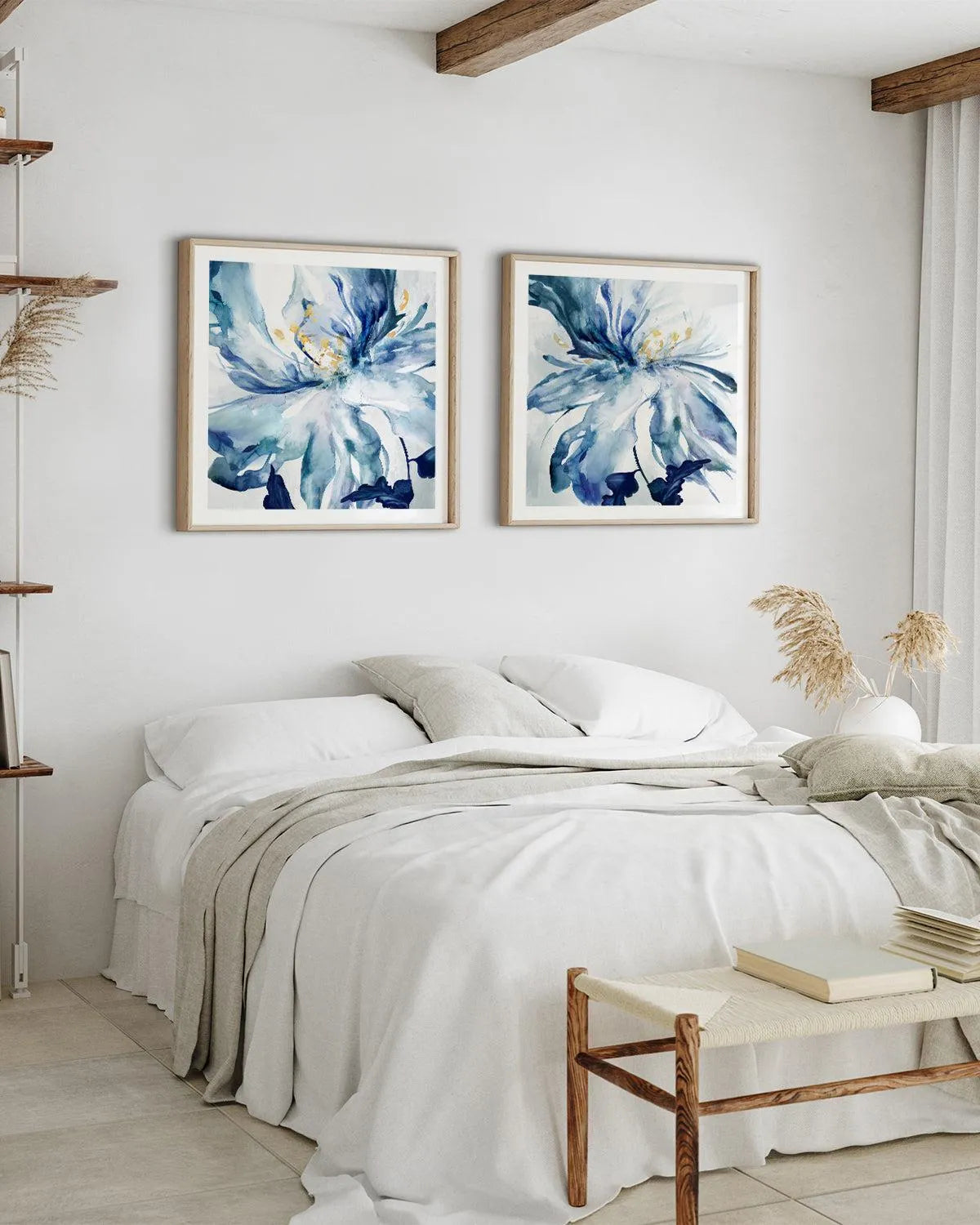 Blue Grande II Art Print from Olive et Oriel where you can shop wallpaper and artworks online
