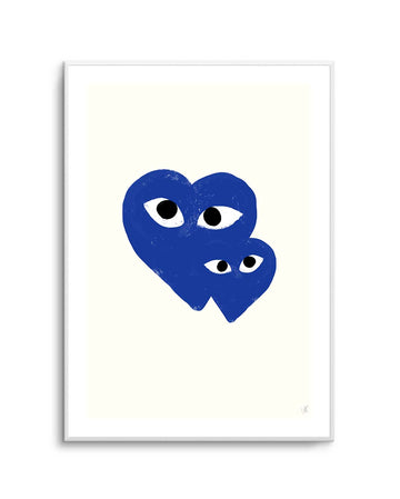 Blue Hearts by Anne-Marie Volfova | Art Print from Olive et Oriel where you can shop wallpaper and artworks online