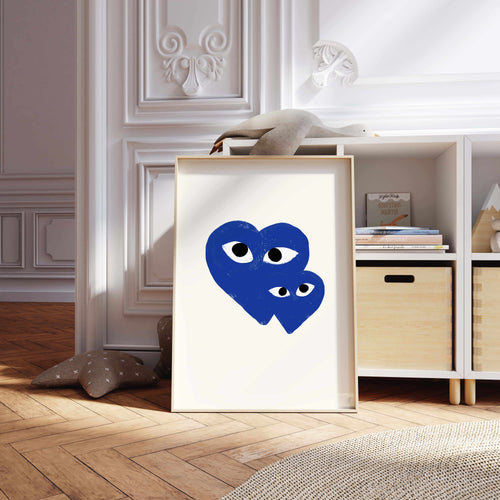 Blue Hearts by Anne-Marie Volfova | Art Print