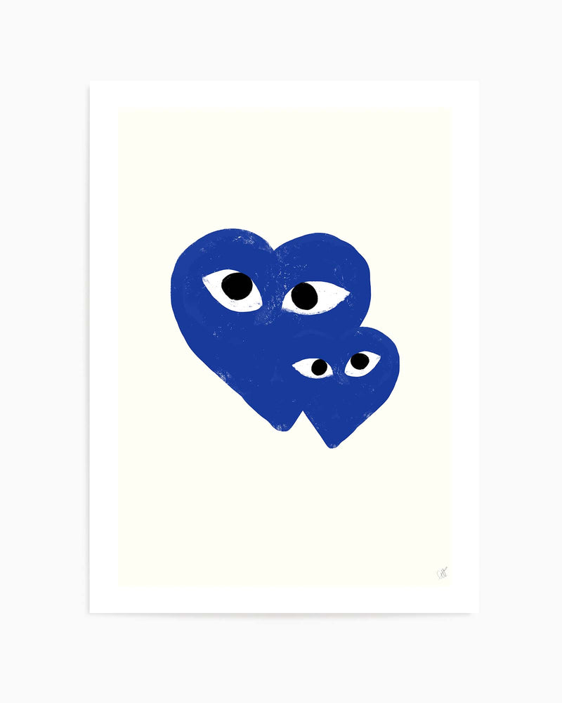 Blue Hearts by Anne-Marie Volfova | Art Print