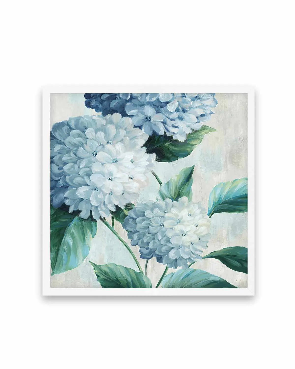 Blue Hydrangea Blooms I Art Print from Olive et Oriel where you can shop wallpaper and artworks online