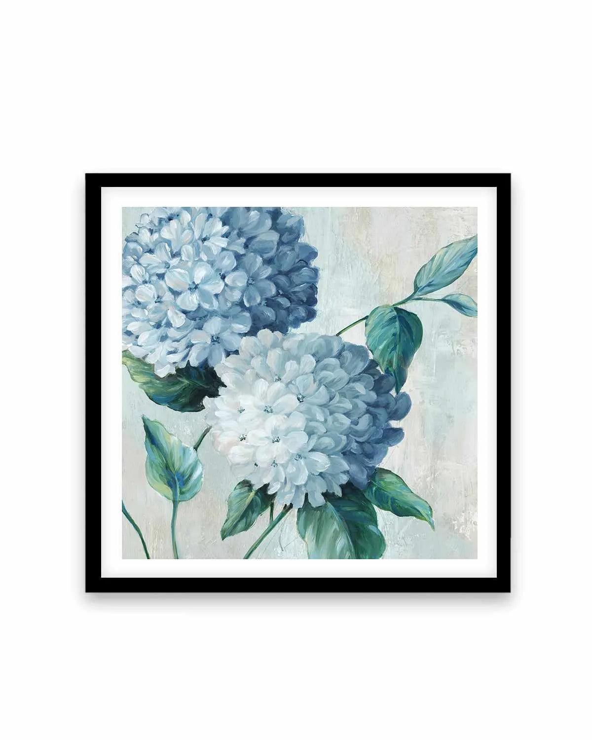 Blue Hydrangea Blooms II Art Print from Olive et Oriel where you can shop wallpaper and artworks online