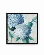 Blue Hydrangea Blooms II Art Print