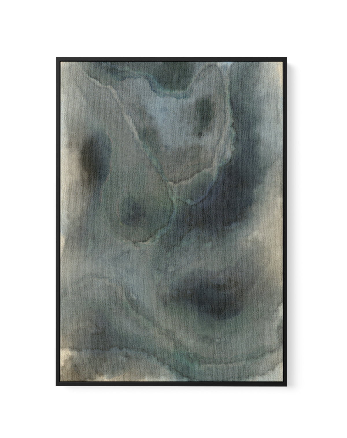 Blue Impression by Shatha Al Dafai | Framed Canvas Art Print