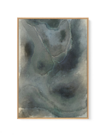 Blue Impression by Shatha Al Dafai | Framed Canvas Art Print