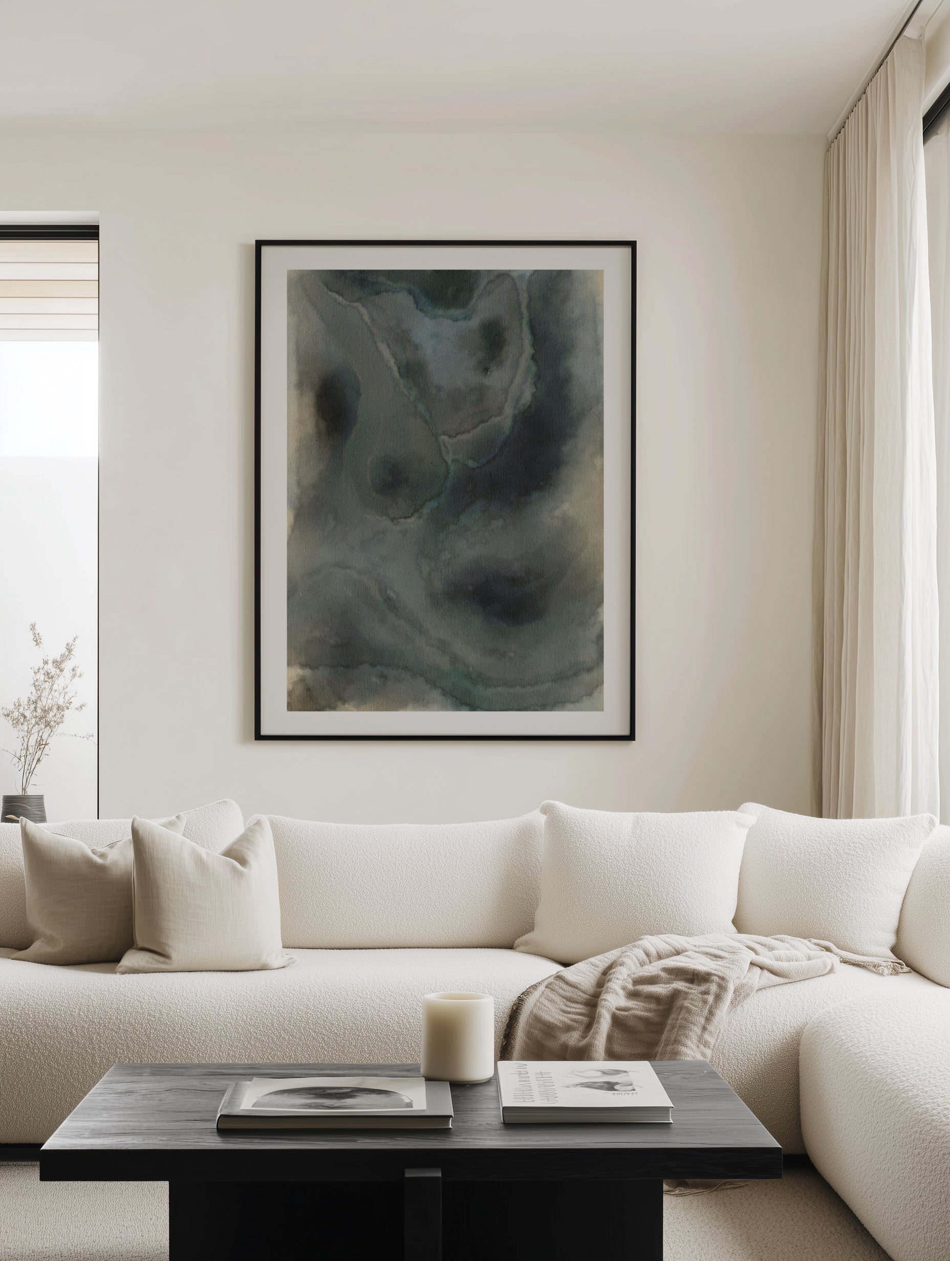 Blue Impression by Shatha Al Dafai | Art Print