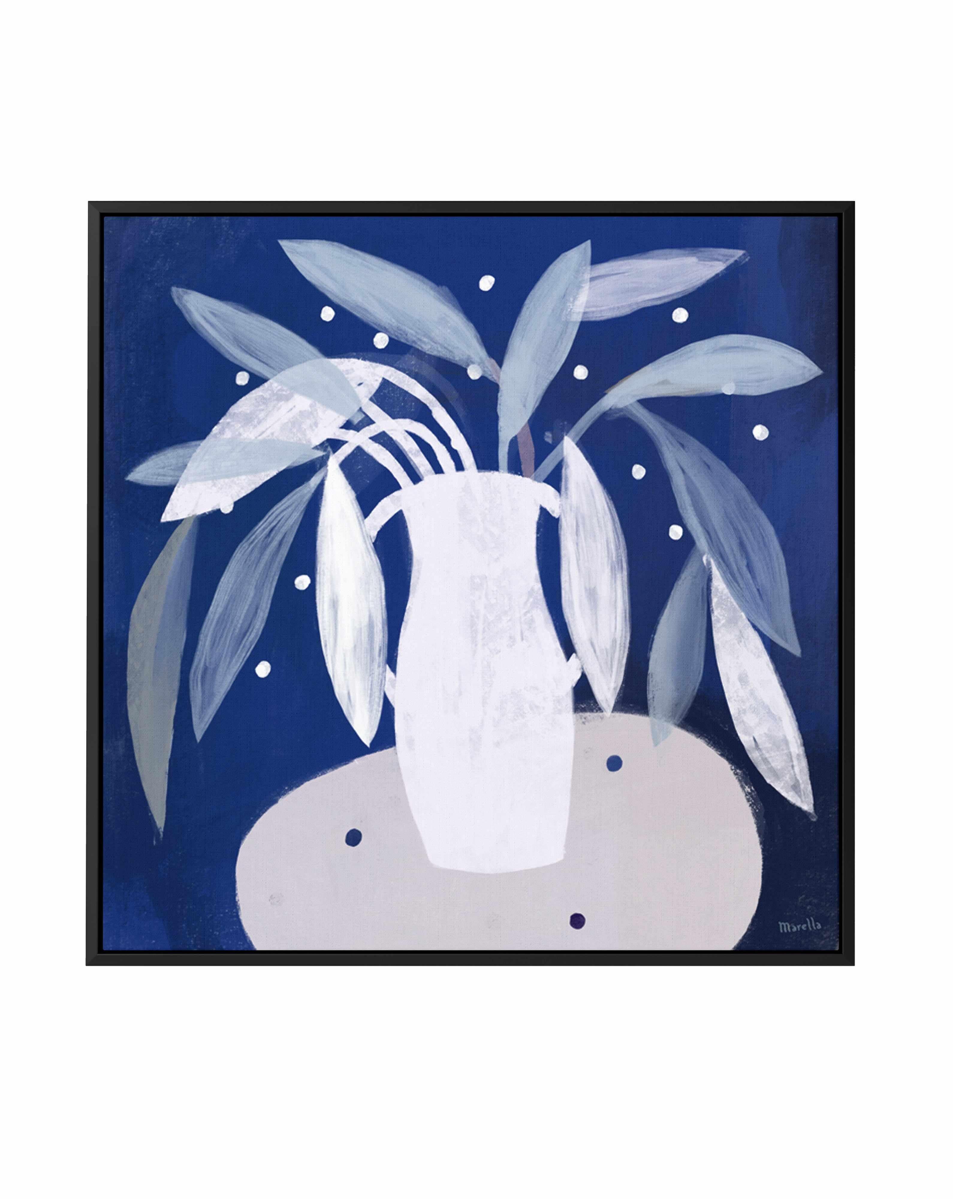 Blue Interior by Marco Marella | Framed Canvas Art Print from Olive et Oriel where you can shop wallpaper and artworks online