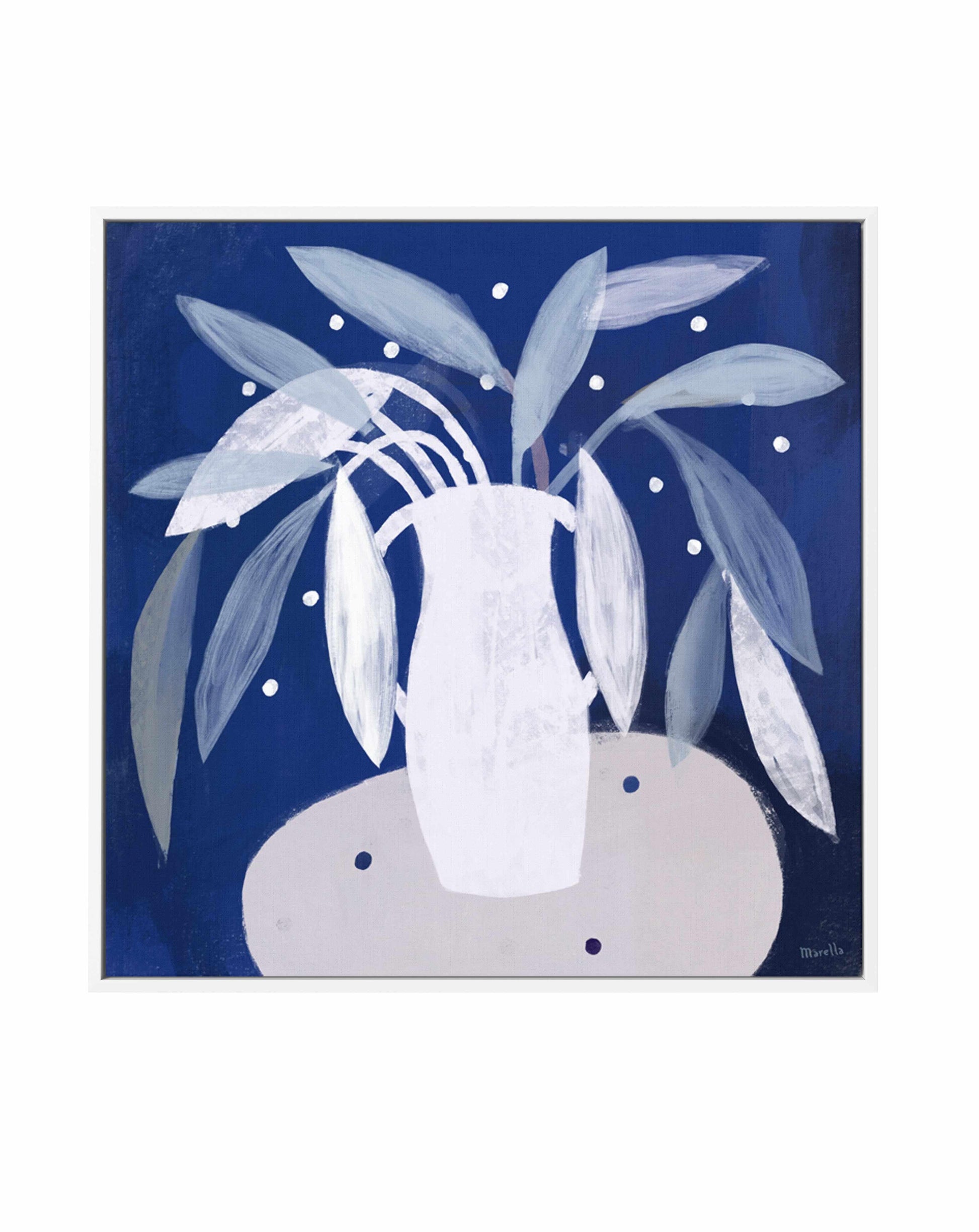 Blue Interior by Marco Marella | Framed Canvas Art Print from Olive et Oriel where you can shop wallpaper and artworks online