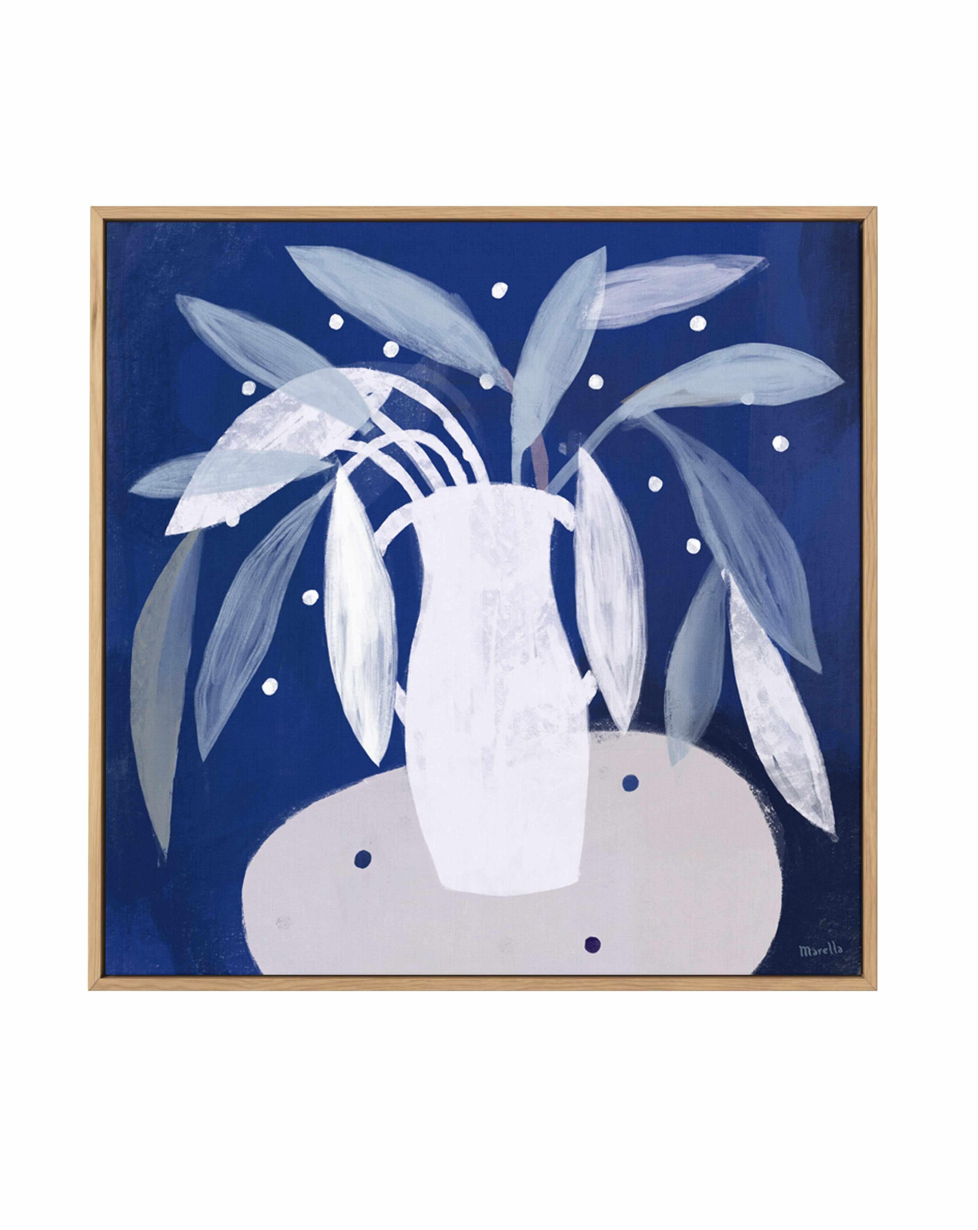 Blue Interior by Marco Marella | Framed Canvas Art Print from Olive et Oriel where you can shop wallpaper and artworks online