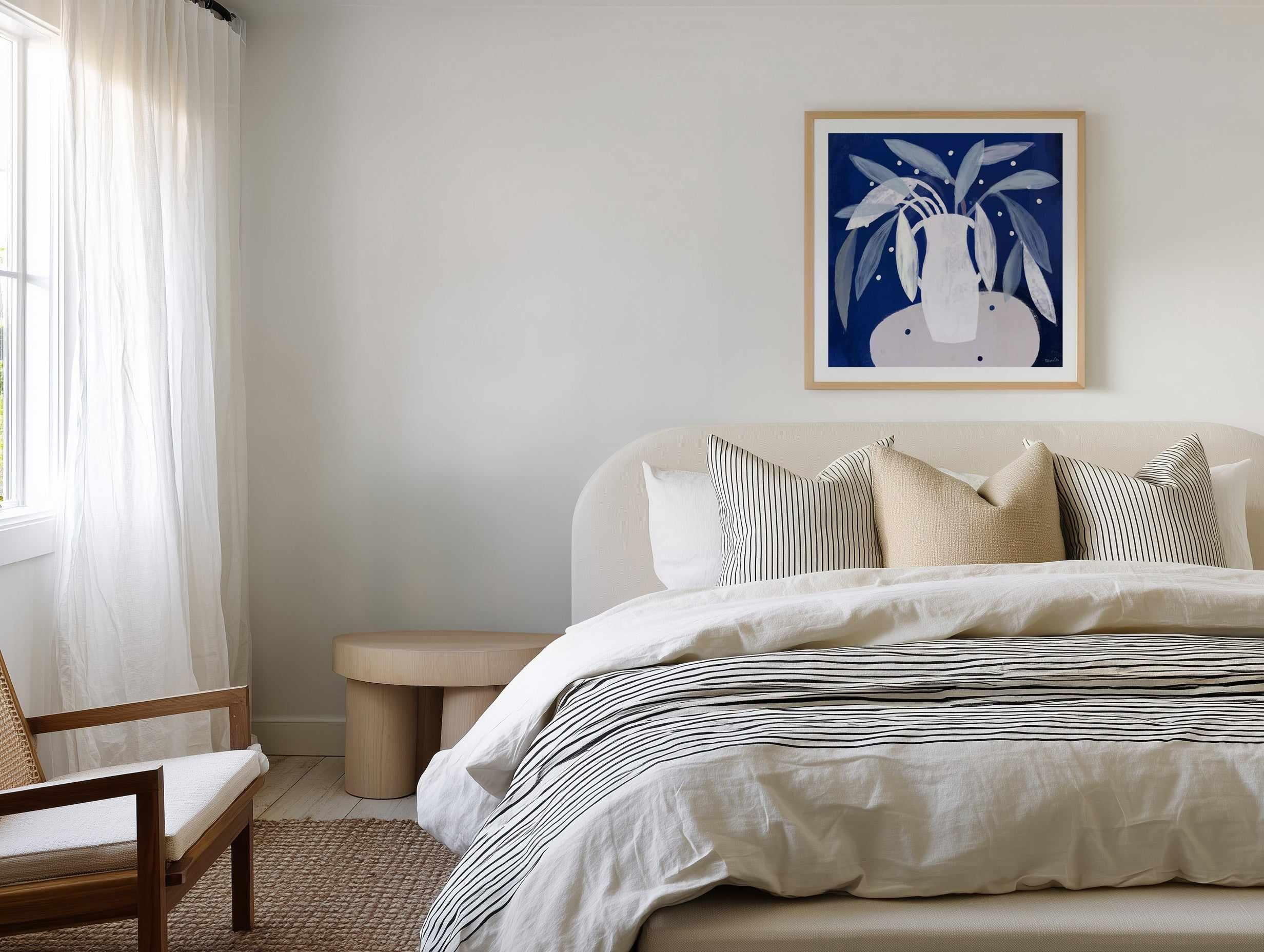 Blue Interior by Marco Marella | Art Print from Olive et Oriel where you can shop wallpaper and artworks online