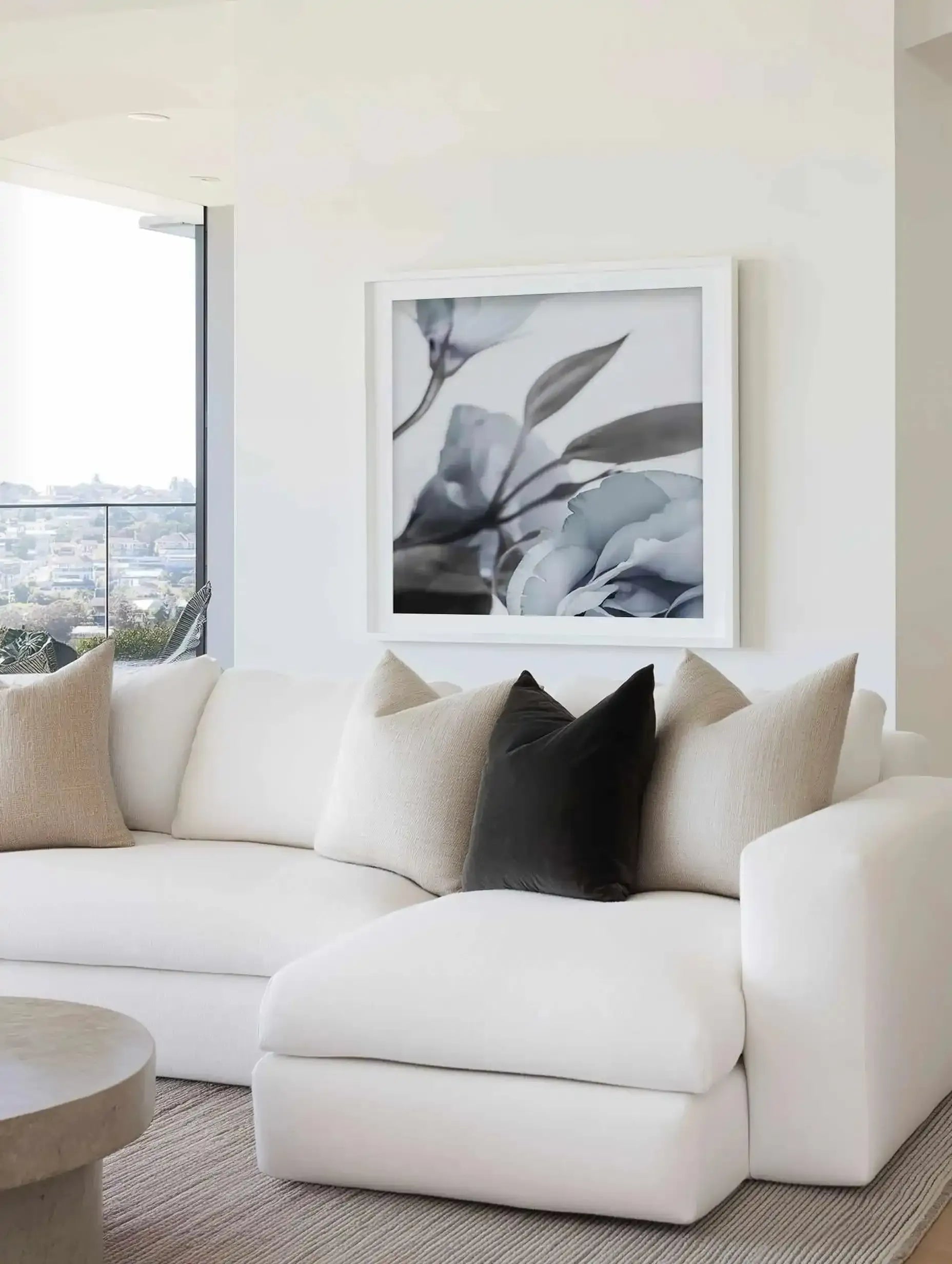 Blue Lisianthus I | Square Art Print from Olive et Oriel where you can shop wallpaper and artworks online