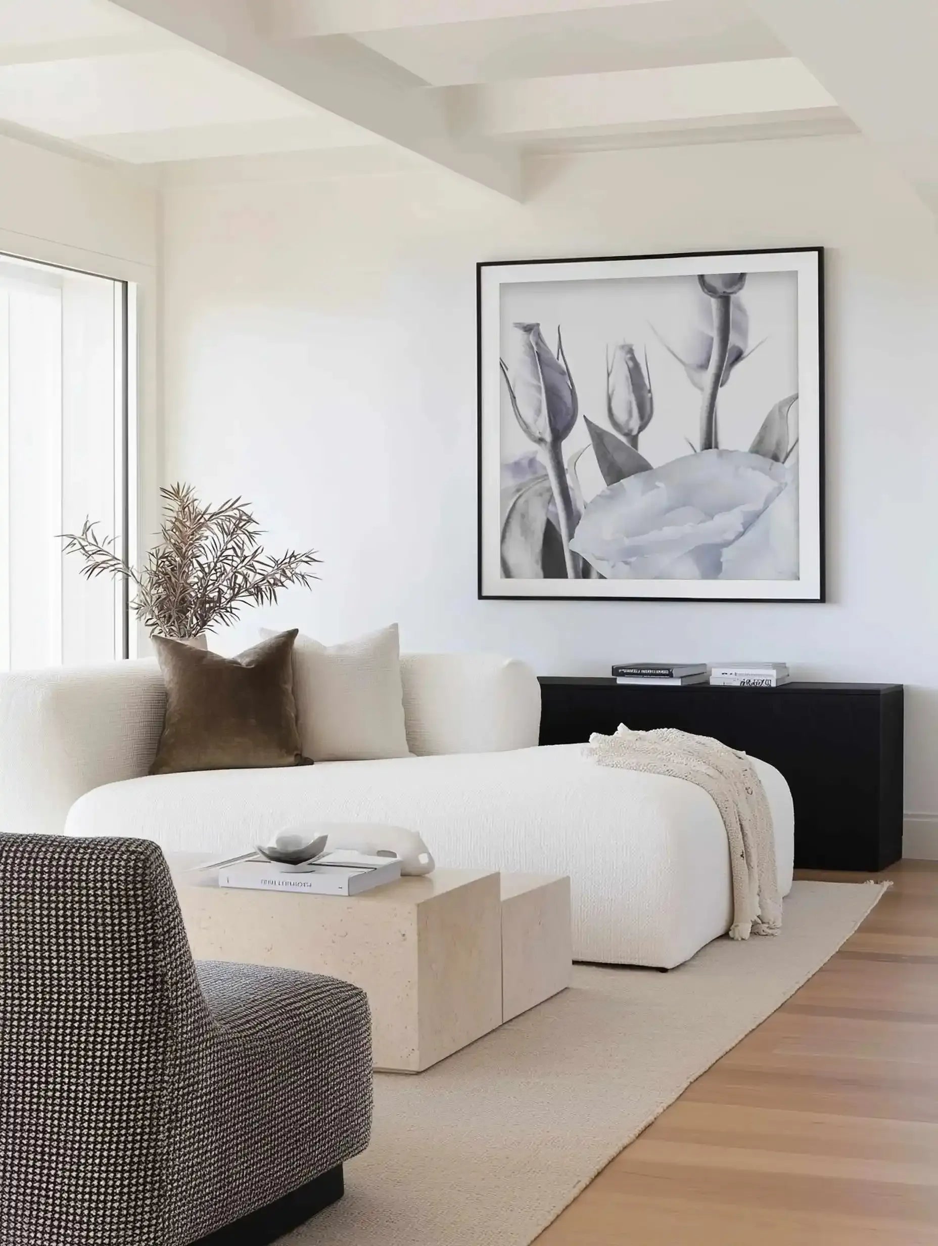 Blue Lisianthus II | Square Art Print from Olive et Oriel where you can shop wallpaper and artworks online