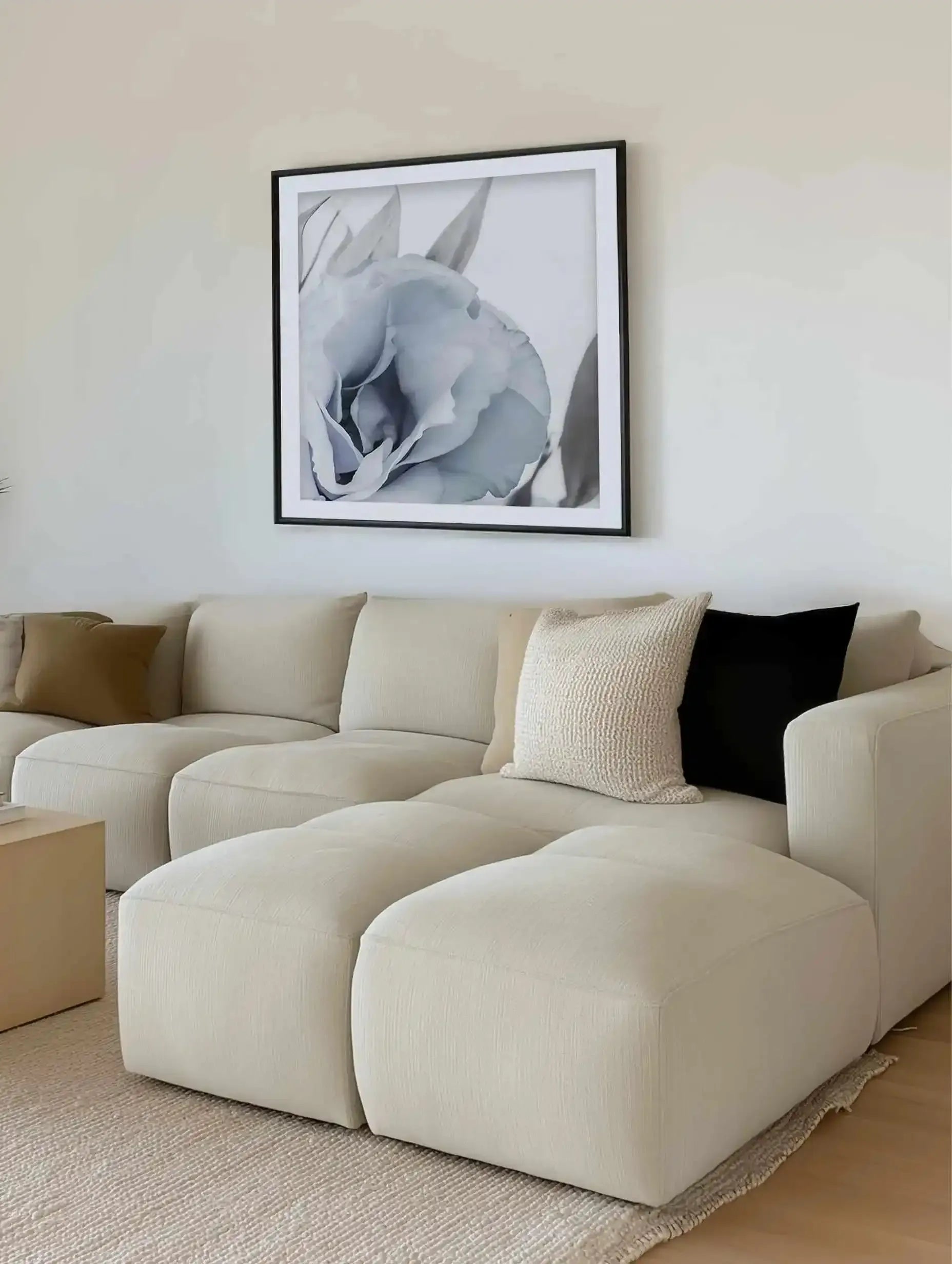 Blue Lisianthus III | Square Art Print from Olive et Oriel where you can shop wallpaper and artworks online