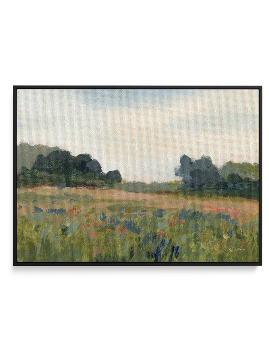 Blue Meadow | Framed Canvas Art Print