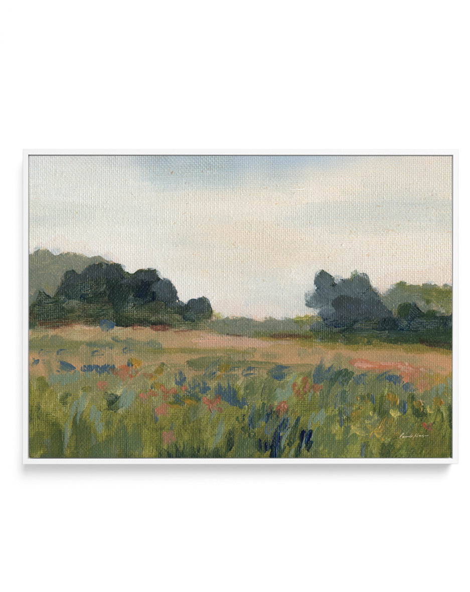 Blue Meadow | Framed Canvas Art Print