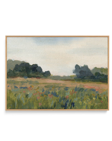 Blue Meadow | Framed Canvas Wall Art