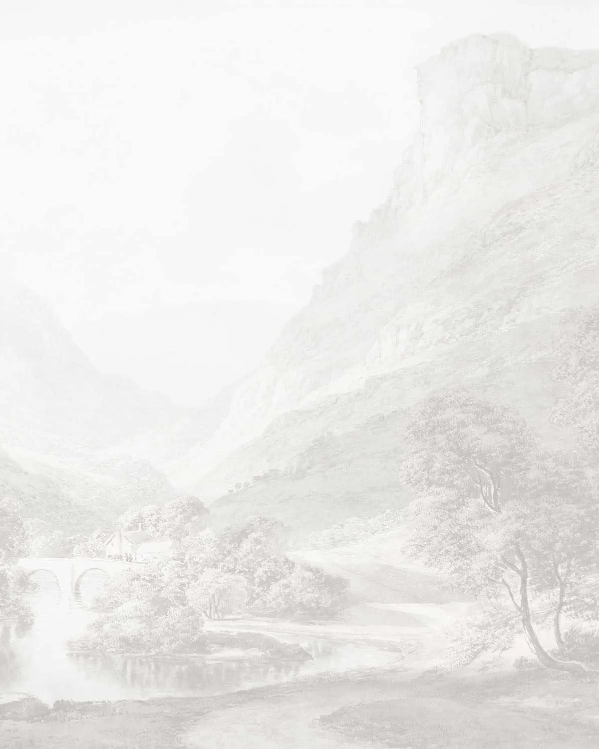 Blue Mountains Wallpaper Mural from Olive et Oriel where you can shop wallpaper and artworks online