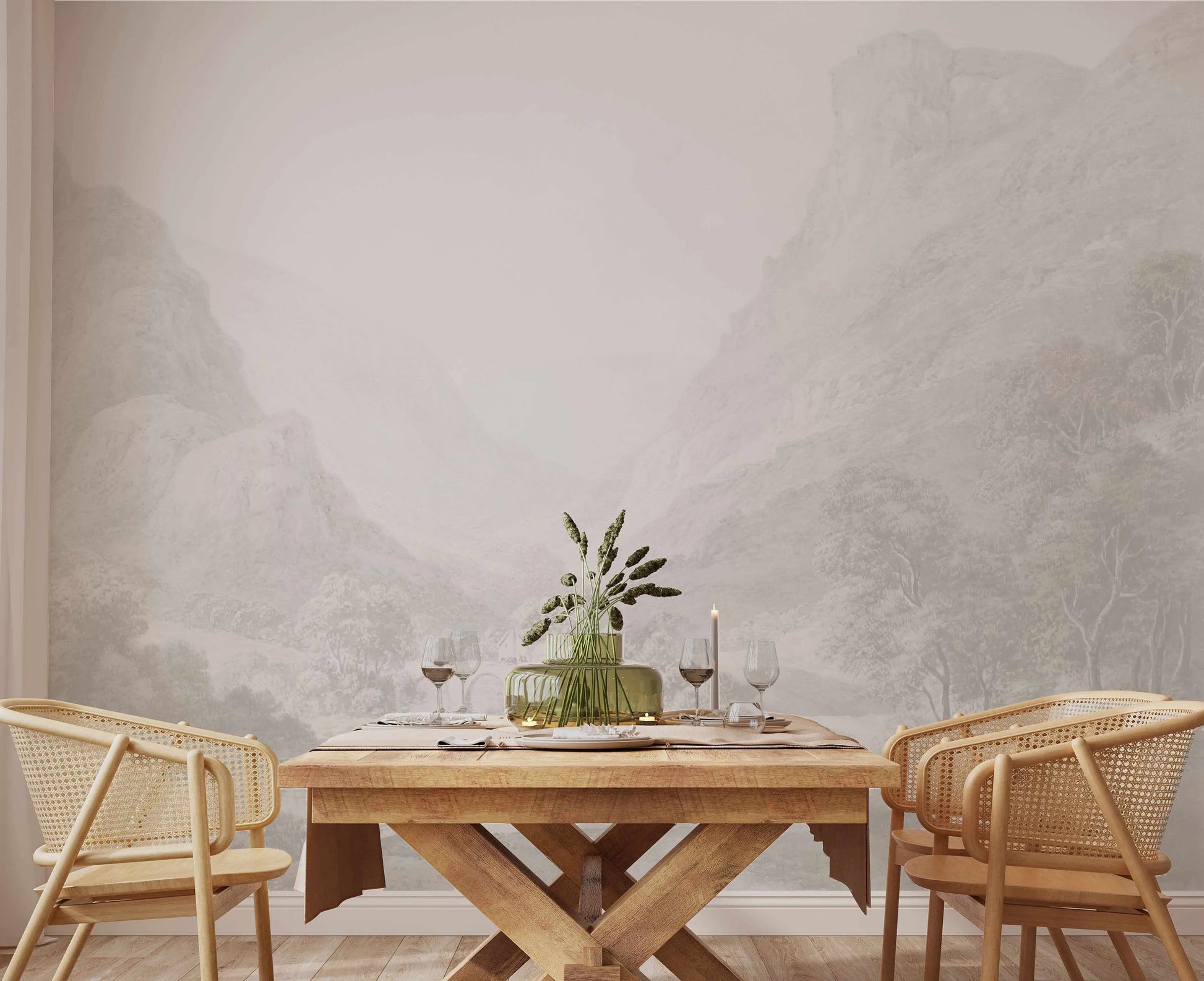 Blue Mountains Wallpaper Mural from Olive et Oriel where you can shop wallpaper and artworks online