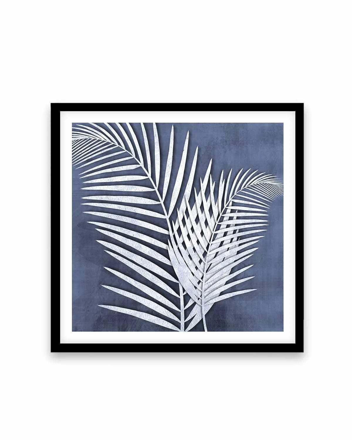 Blue Palm Leaf I Art Print from Olive et Oriel where you can shop wallpaper and artworks online