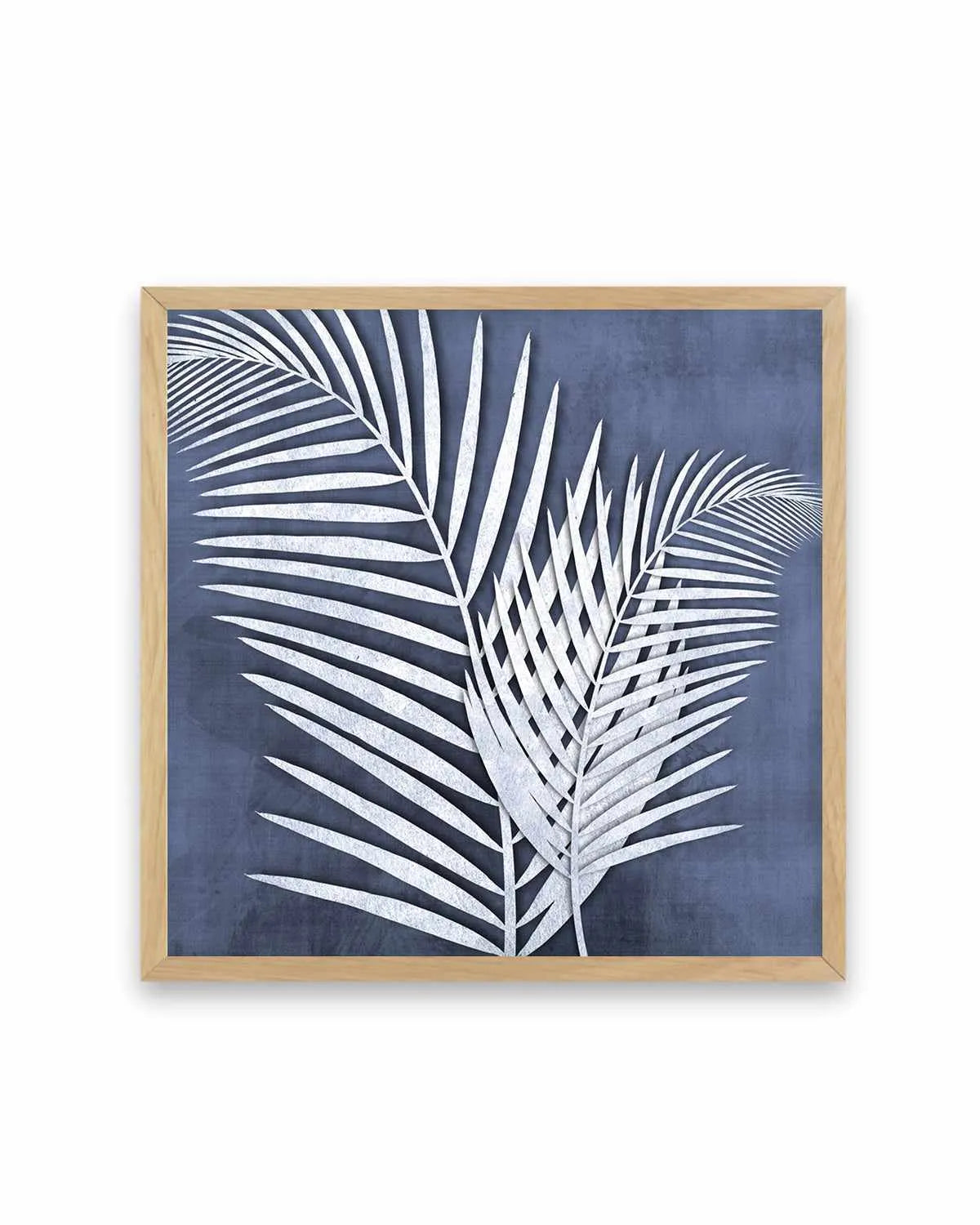Blue Palm Leaf I Art Print from Olive et Oriel where you can shop wallpaper and artworks online