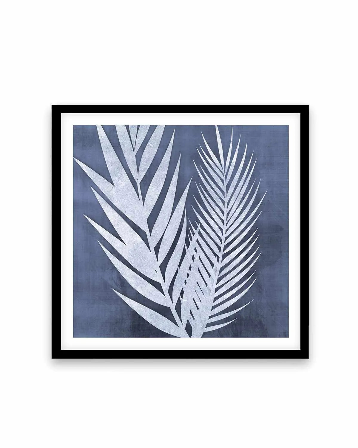Blue Palm Leaf II Art Print from Olive et Oriel where you can shop wallpaper and artworks online