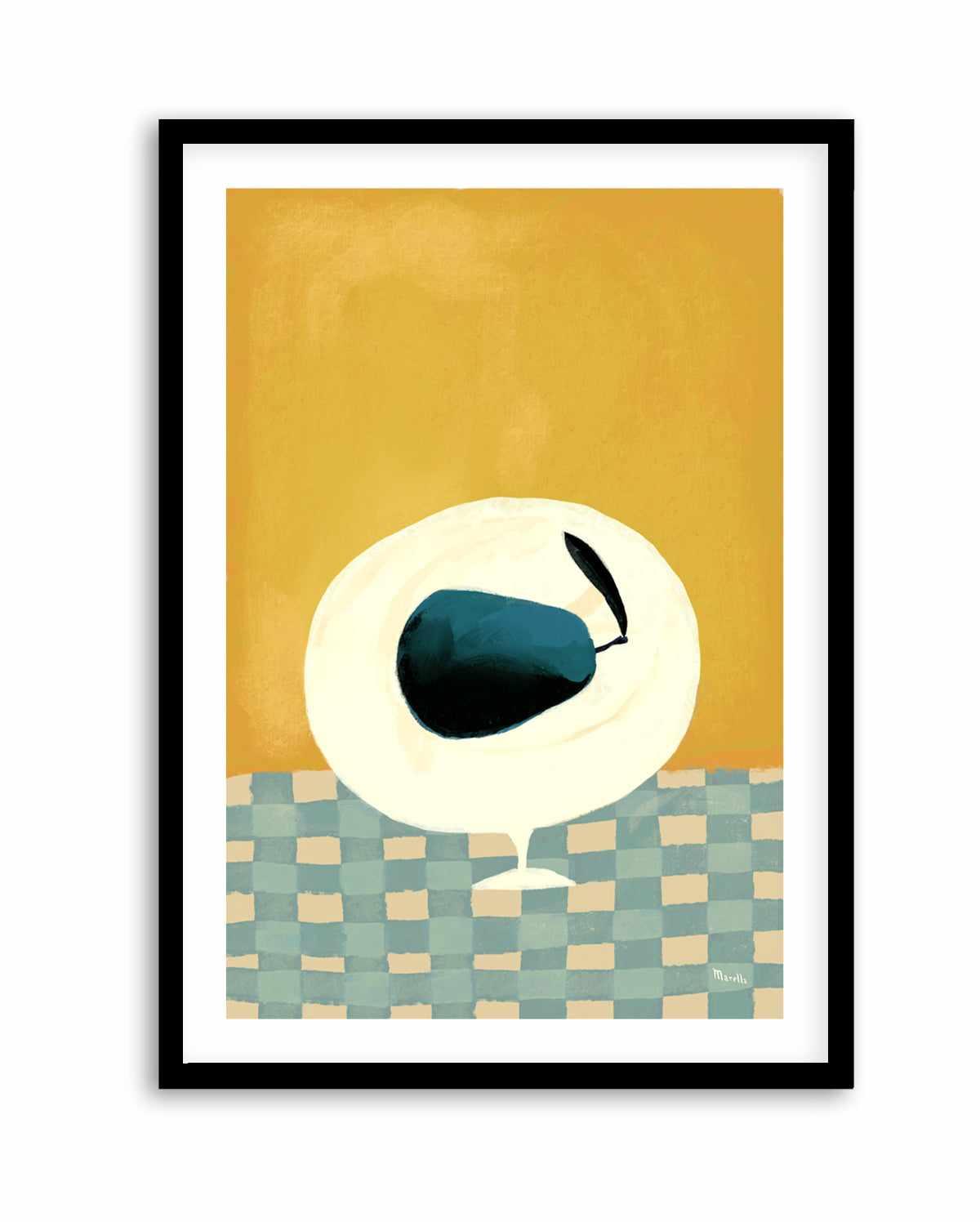 Blue Pear by Marco Marella | Art Print from Olive et Oriel where you can shop wallpaper and artworks online