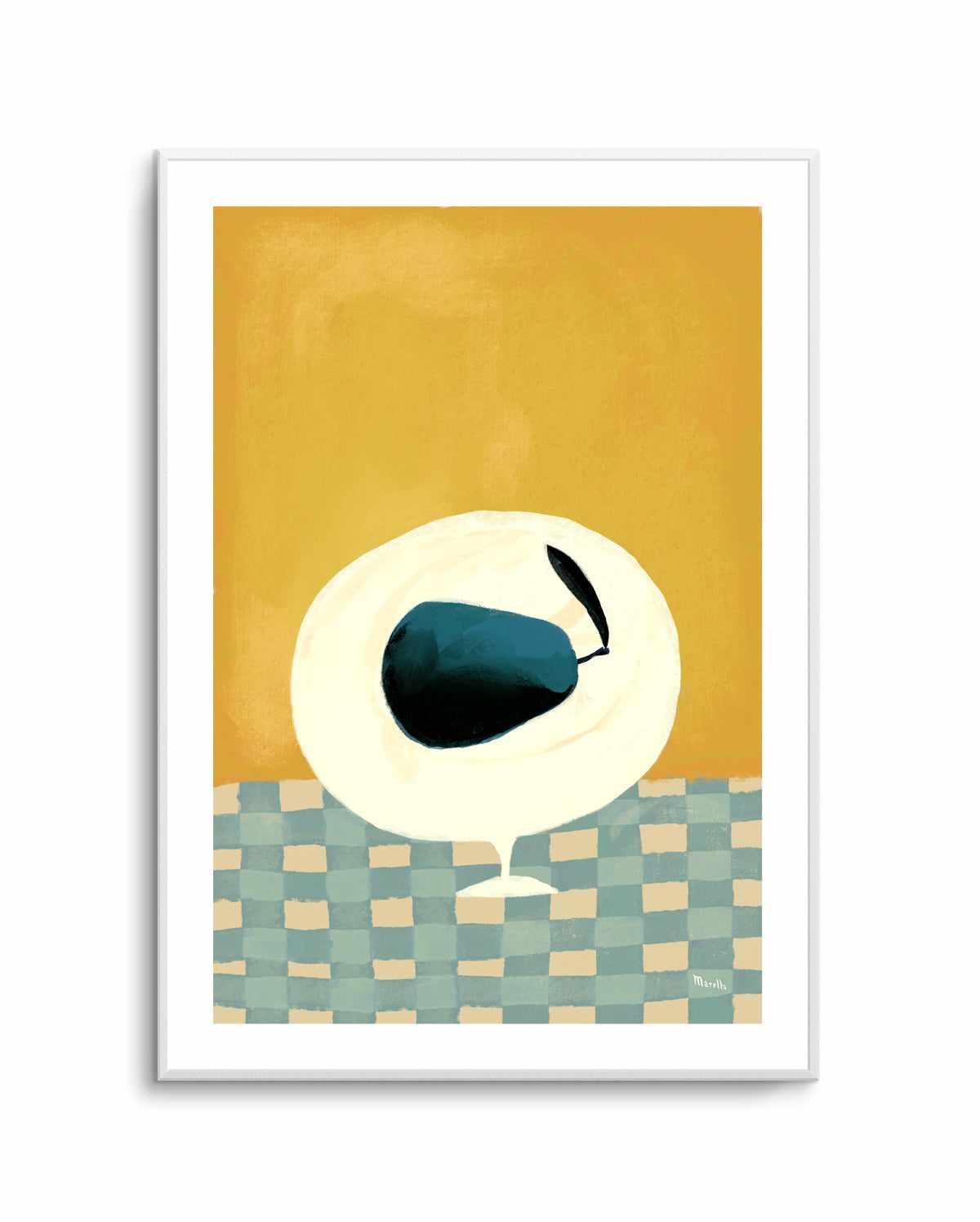 Blue Pear by Marco Marella | Art Print from Olive et Oriel where you can shop wallpaper and artworks online