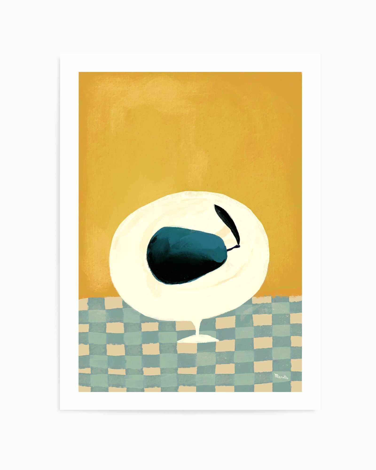 Blue Pear by Marco Marella | Art Print from Olive et Oriel where you can shop wallpaper and artworks online