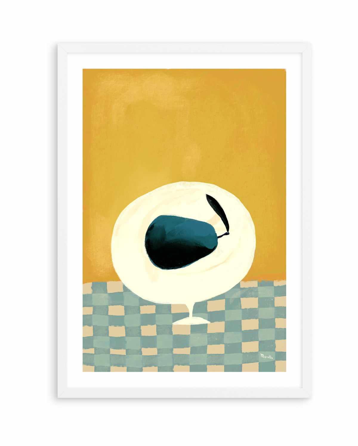 Blue Pear by Marco Marella | Art Print from Olive et Oriel where you can shop wallpaper and artworks online
