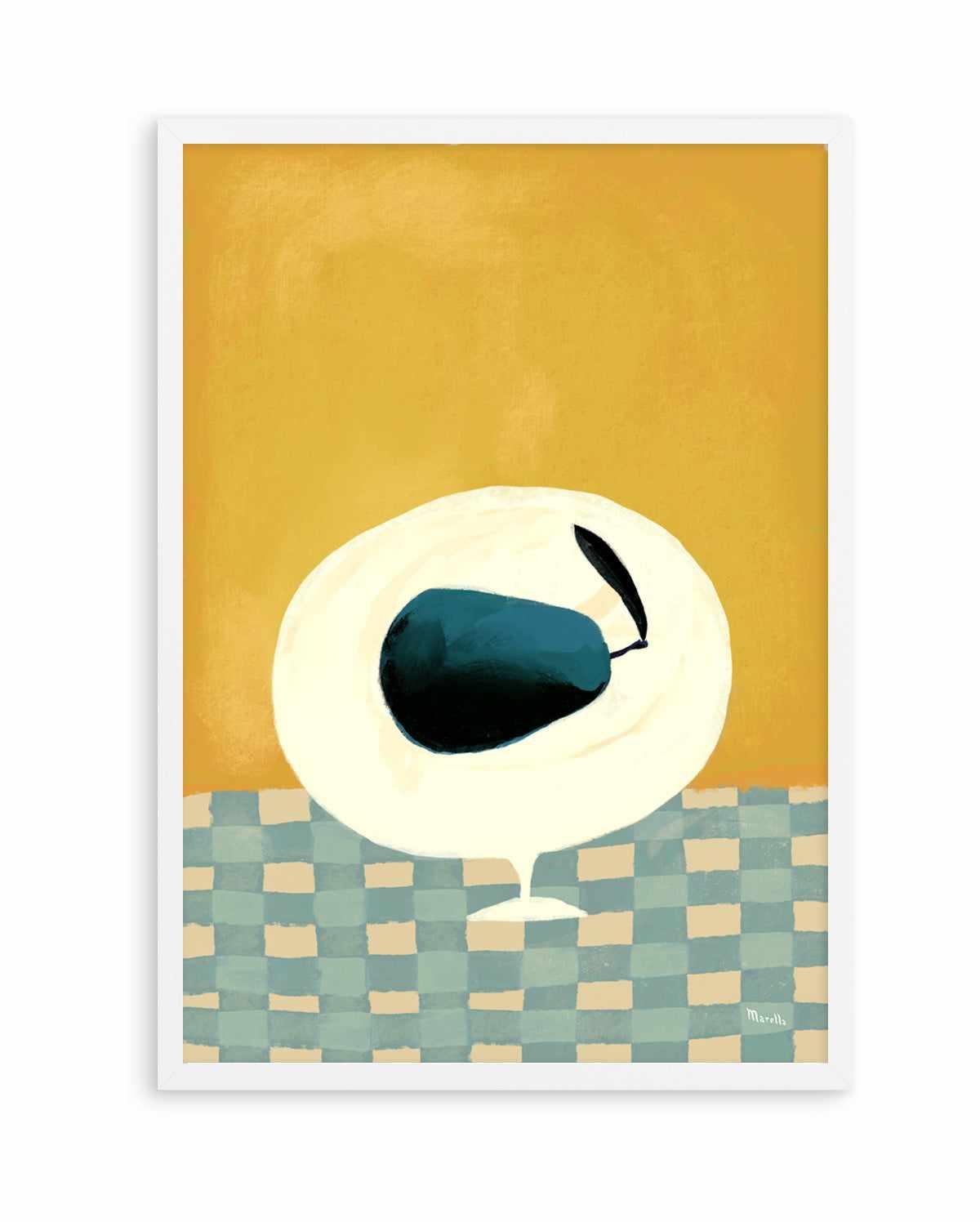Blue Pear by Marco Marella | Art Print from Olive et Oriel where you can shop wallpaper and artworks online