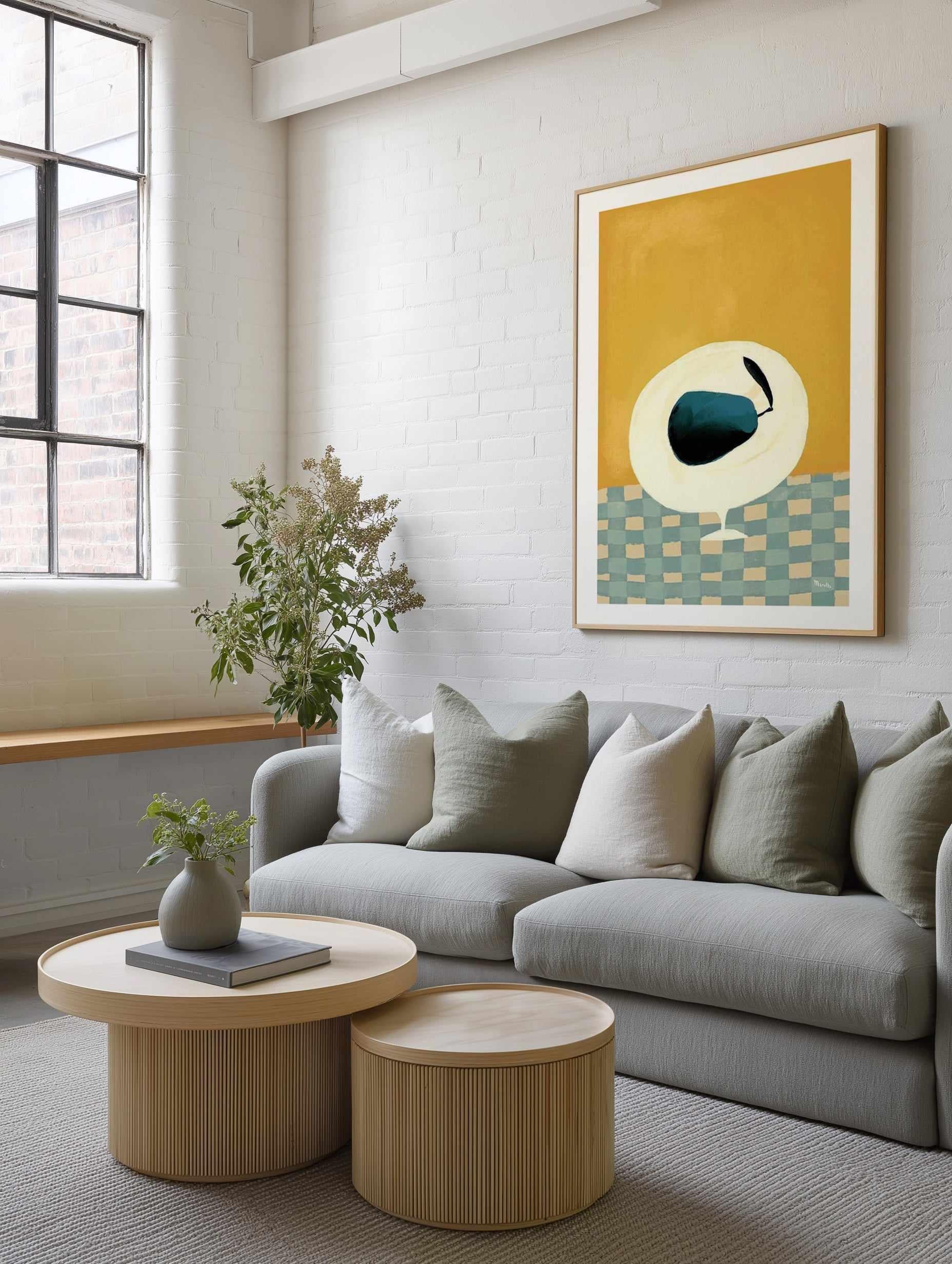 Blue Pear by Marco Marella | Art Print from Olive et Oriel where you can shop wallpaper and artworks online