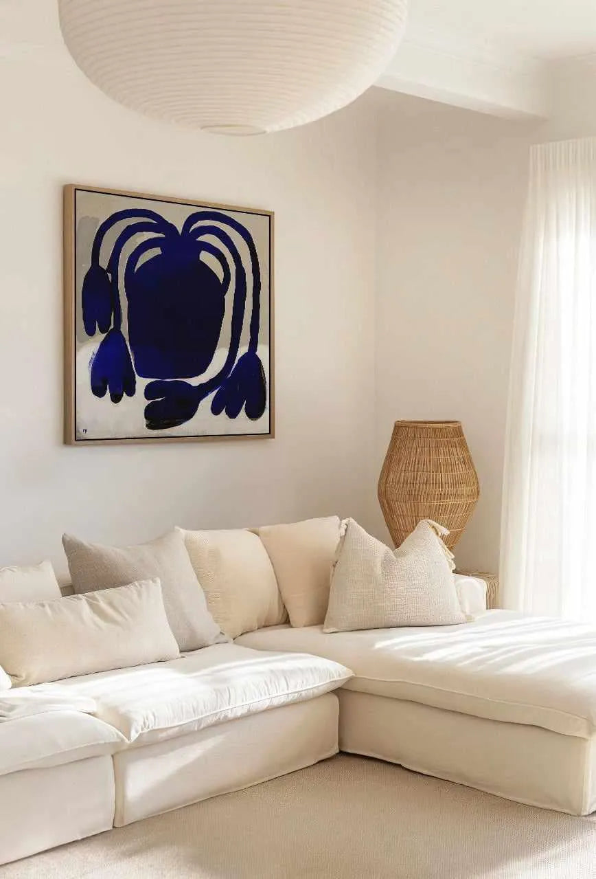 Blue Plant by Marco Marella | Framed Canvas Art Print from Olive et Oriel where you can shop wallpaper and artworks online