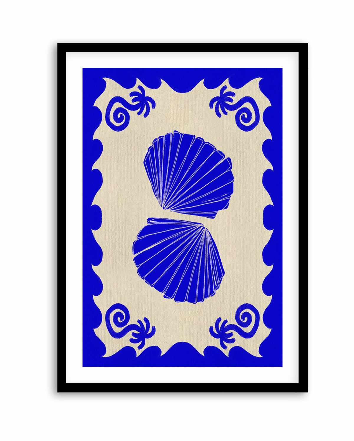 Blue Seashell Stories by Shatha Al Dafai | Art Print from Olive et Oriel where you can shop wallpaper and artworks online