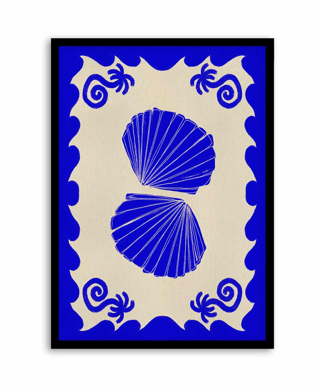 Blue Seashell Stories by Shatha Al Dafai | Art Print from Olive et Oriel where you can shop wallpaper and artworks online