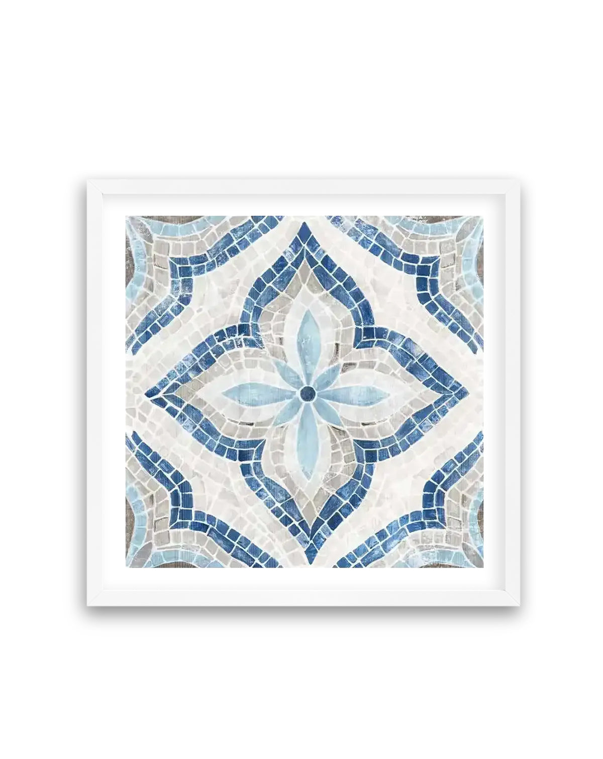 Blue Single Moroccan Tile | Art Print