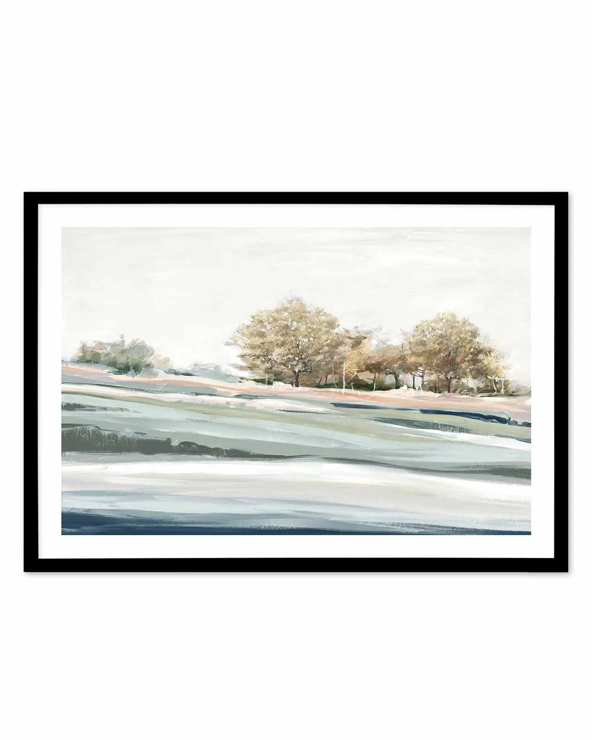 Blue Still Trees Art Print from Olive et Oriel where you can shop wallpaper and artworks online
