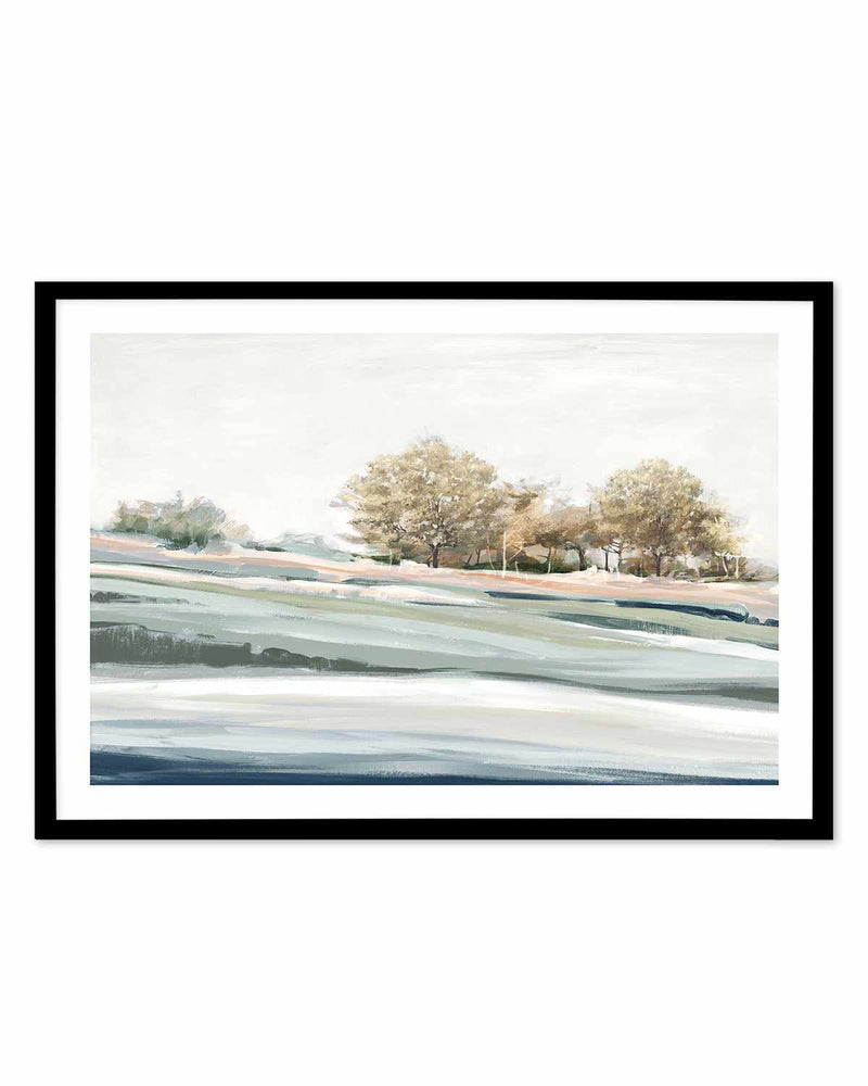 Blue Still Trees Art Print