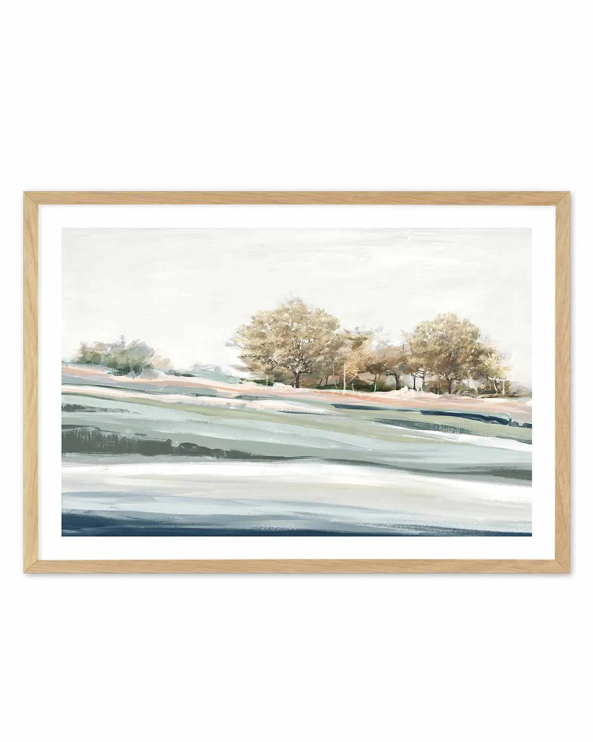 Blue Still Trees Art Print from Olive et Oriel where you can shop wallpaper and artworks online